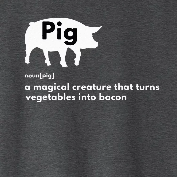 Hilarious Pig Definition Funny Bacon Lover & Foodie Women's Crop Top Tee