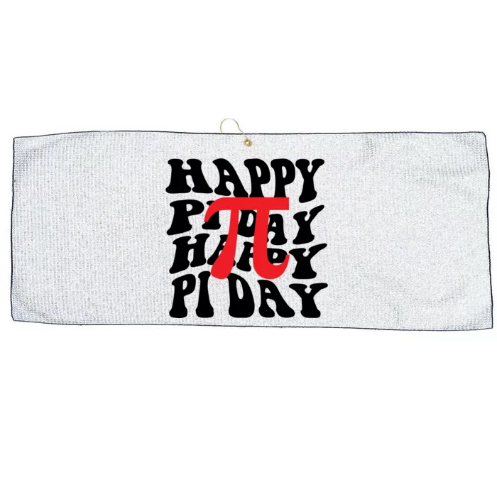 Happy Pi Day Retro Vintage Large Microfiber Waffle Golf Towel