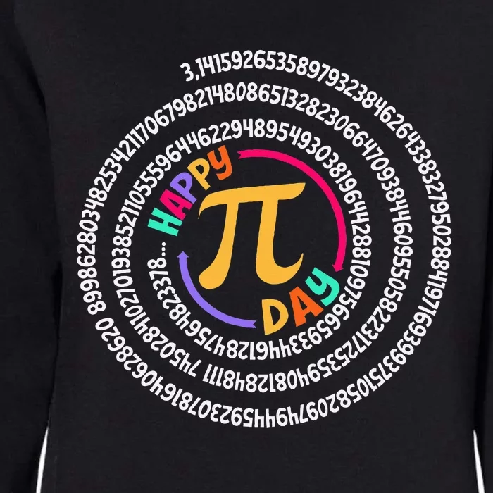 Happy Pi Day 3.14 Mathematic Math Teacher Gift Spiral Pi Day Womens California Wash Sweatshirt