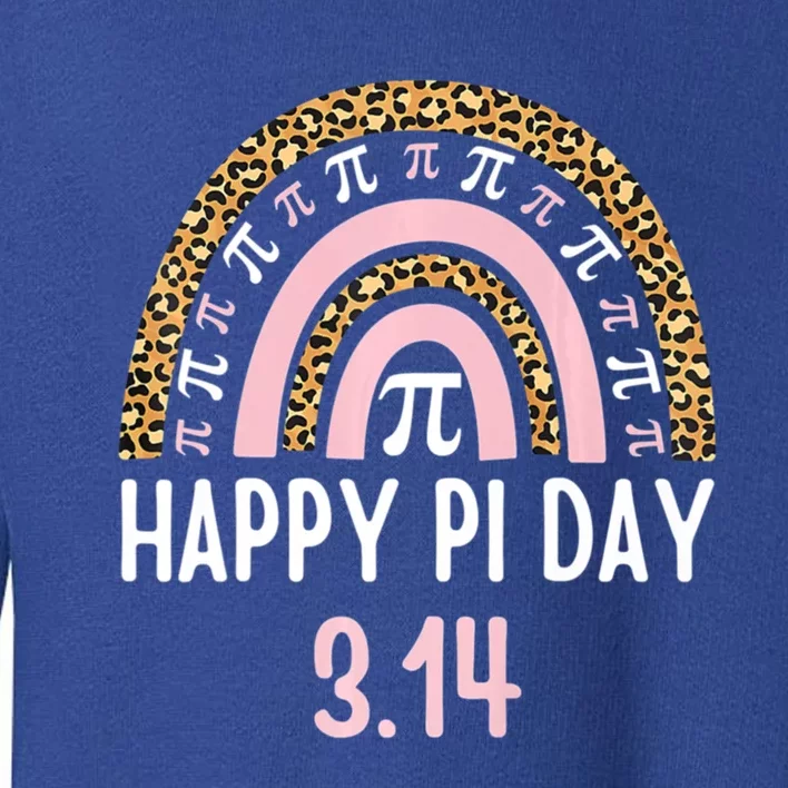 Happy Pi Day Mathematic Math Teacher Gift Leopard Rainbow Gift Toddler Sweatshirt