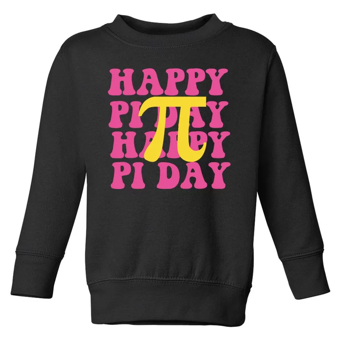 Happy Pi Day Vintage Toddler Sweatshirt