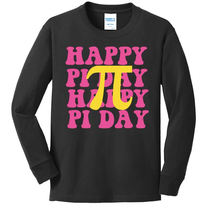 Happy Pi Day Vintage Kids Long Sleeve Shirt