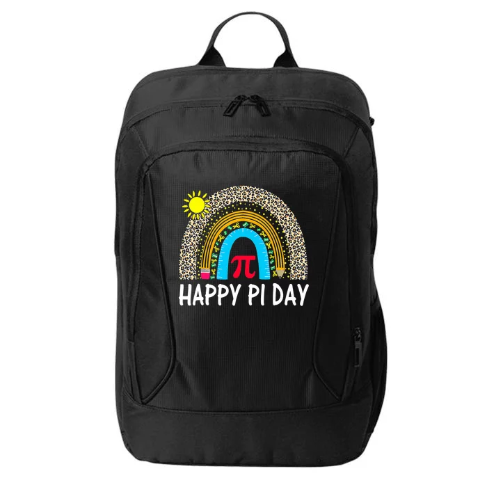 Happy Pi Day Teacher Rainbow Leopard Pi Math Lover 3 14 Pi City Backpack