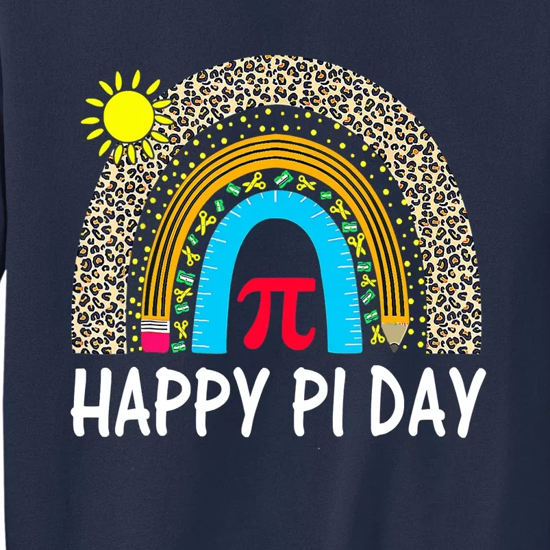 Happy Pi Day Teacher Rainbow Leopard Pi Math Lover 3 14 Pi Sweatshirt