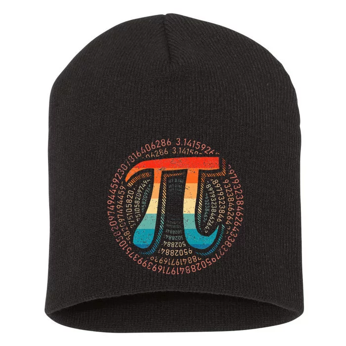 Happy Pi day 3.14 Pi Day Math Lover Teacher mathematics Short Acrylic Beanie