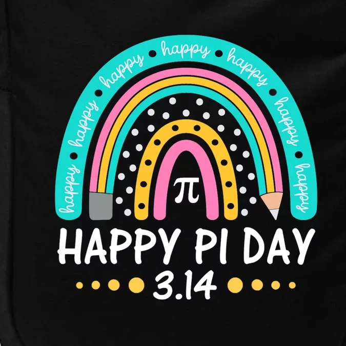 Happy Pi Day Mathematic Math Teacher Gift Rainbow Women Girl Impact Tech Backpack