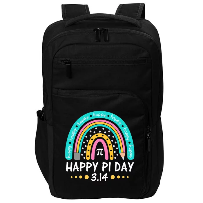 Happy Pi Day Mathematic Math Teacher Gift Rainbow Women Girl Impact Tech Backpack