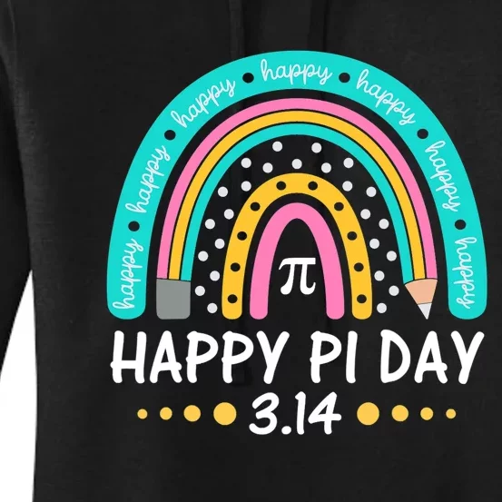 Happy Pi Day Mathematic Math Teacher Gift Rainbow Women Girl Women's Pullover Hoodie