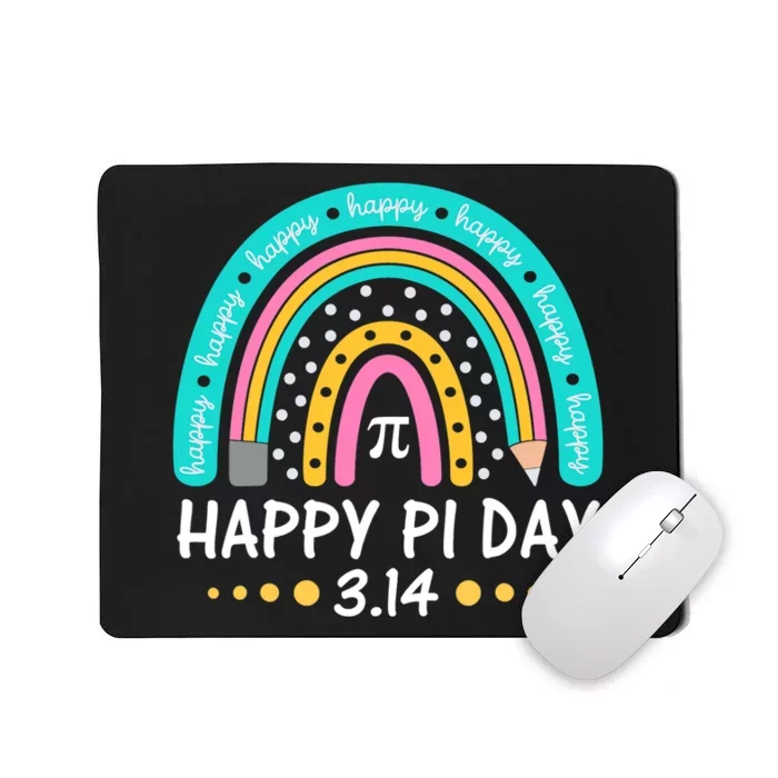 Happy Pi Day Mathematic Math Teacher Gift Rainbow Women Girl Mousepad