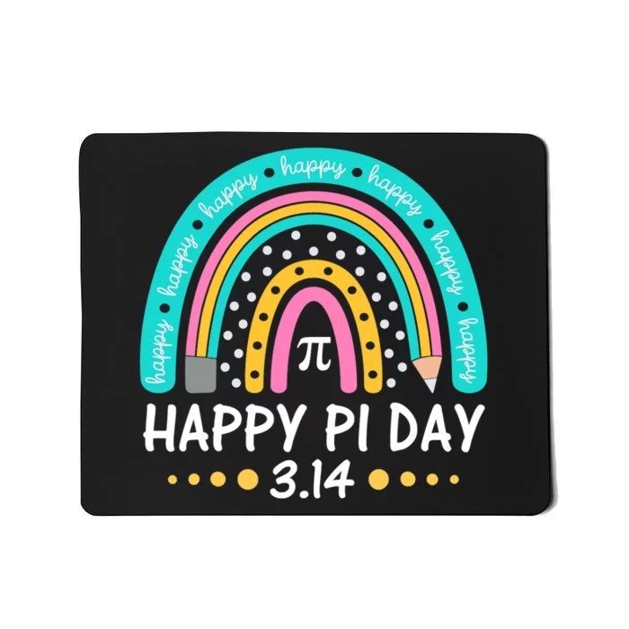 Happy Pi Day Mathematic Math Teacher Gift Rainbow Women Girl Mousepad