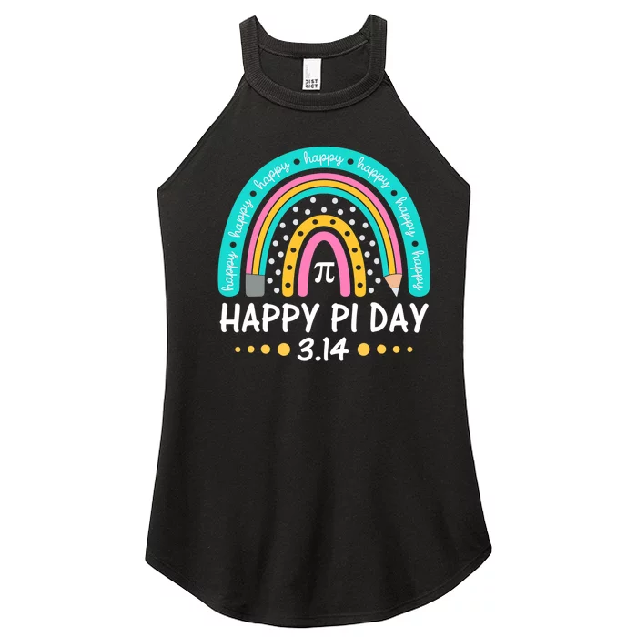 Happy Pi Day Mathematic Math Teacher Gift Rainbow Women Girl Women’s Perfect Tri Rocker Tank