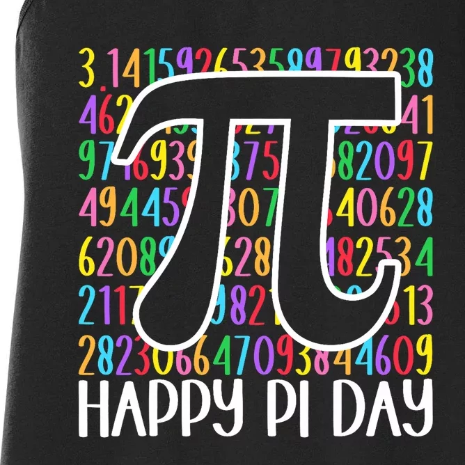 Happy Pi Day Math Teachers Student Professor Pi Day Women's Racerback Tank