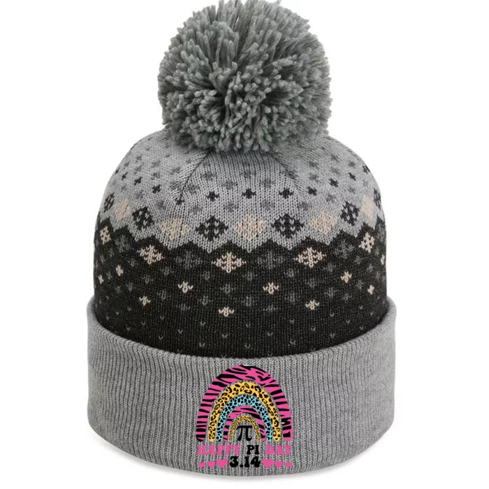 Happy PI Day Leopard Print The Baniff Cuffed Pom Beanie