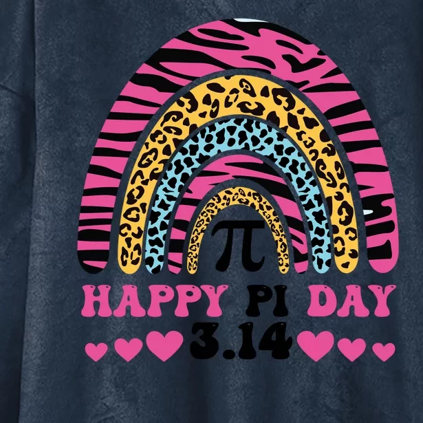 Happy PI Day Leopard Print Hooded Wearable Blanket