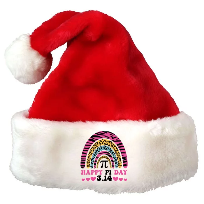 Happy PI Day Leopard Print Premium Christmas Santa Hat