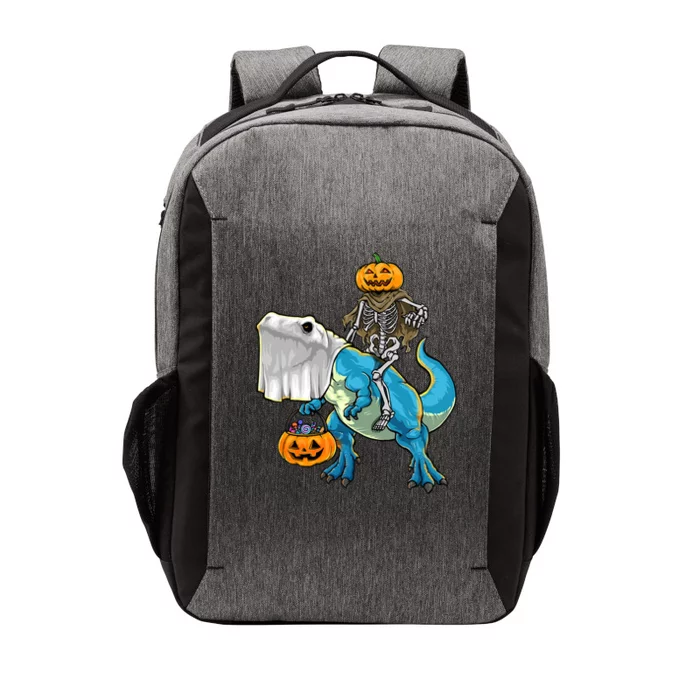 Halloween Pumpkin Dinosaur Skeleton T Rex Gift Vector Backpack