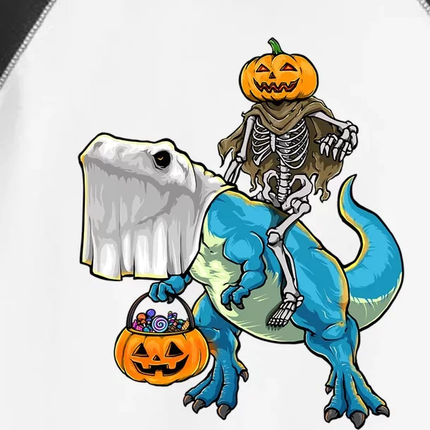 Halloween Pumpkin Dinosaur Skeleton T Rex Gift Toddler Fine Jersey T-Shirt