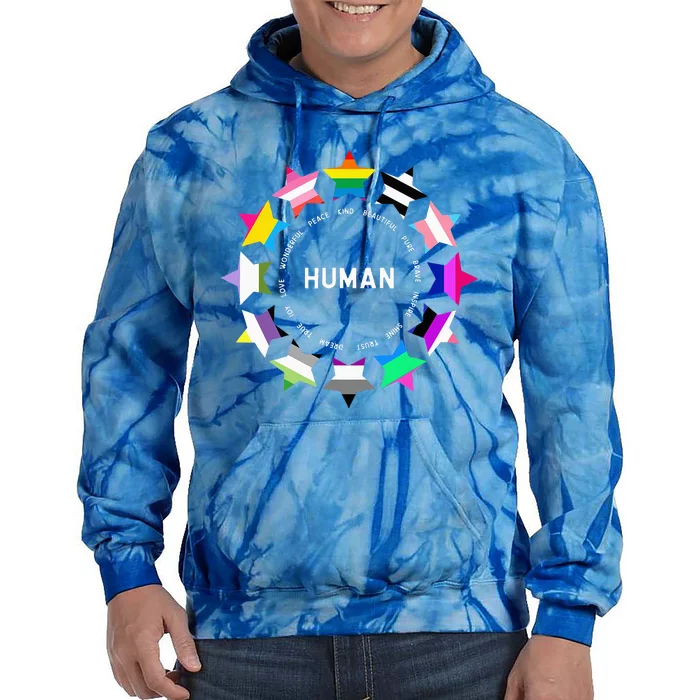 Human Pride Design Human Lgbtq Flag Tie Dye Hoodie