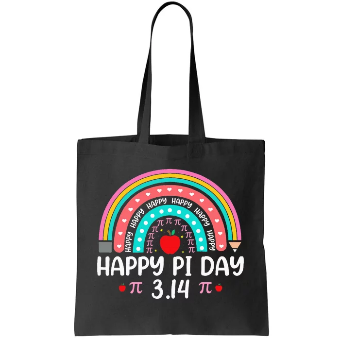 Happy Pi Day Mathematics Math Teacher Rainbow Tote Bag