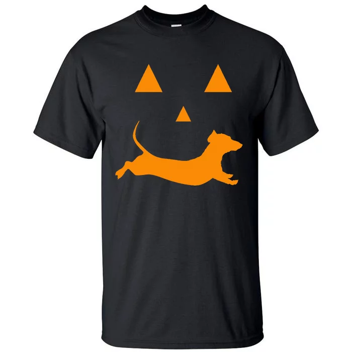 Halloween Pumpkin Dachshund Jackolantern Costume Tall T-Shirt