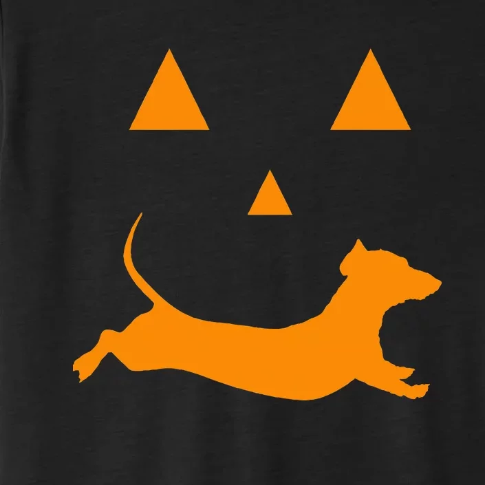 Halloween Pumpkin Dachshund Jackolantern Costume ChromaSoft Performance T-Shirt