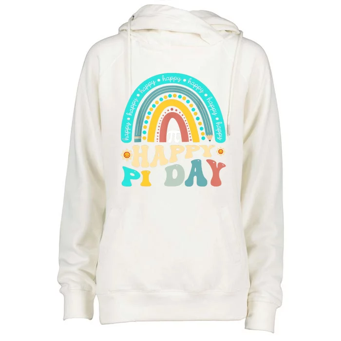 Happy Pi Day Mathematic Math Teacher Gift Rainbow Womens Funnel Neck Pullover Hood