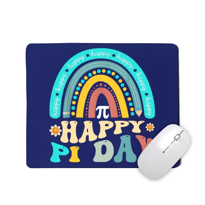 Happy Pi Day Mathematic Math Teacher Gift Rainbow Mousepad