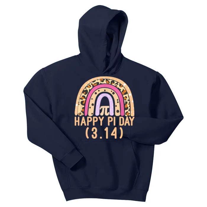 Happy Pi Day Rainbow March 14th Kids Hoodie