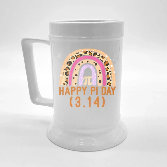 Happy Pi Day Rainbow March 14th Front & Back Beer Stein