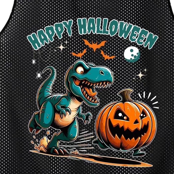 Halloween Pumpkin Dinosaur Funny Trex Design Mesh Reversible Basketball Jersey Tank