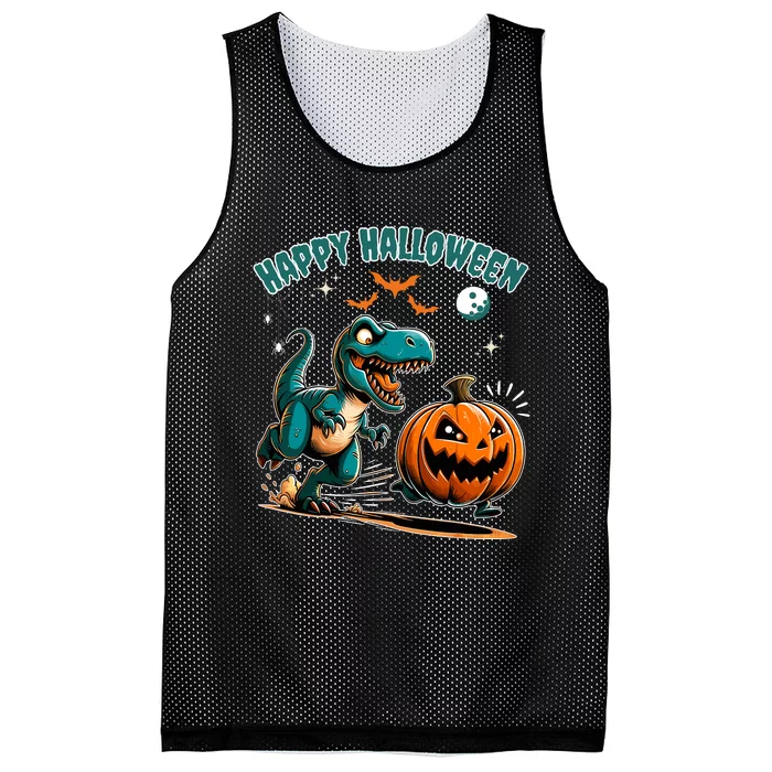 Halloween Pumpkin Dinosaur Funny Trex Design Mesh Reversible Basketball Jersey Tank