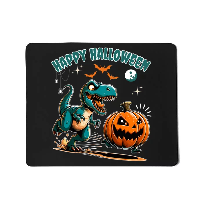 Halloween Pumpkin Dinosaur Funny Trex Design Mousepad