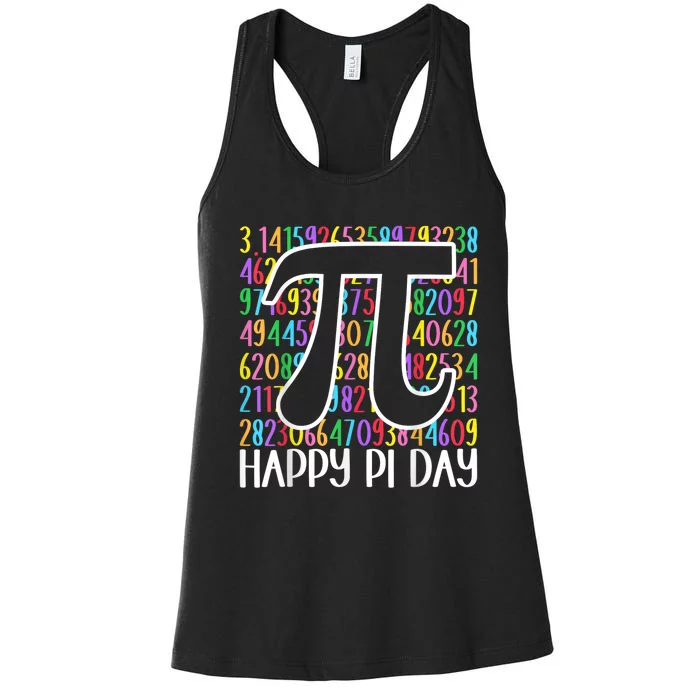 Happy Pi Day Math Teachers Student Professor Pi Day Women's Racerback Tank