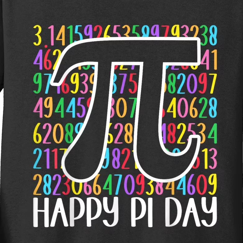 Happy Pi Day Math Teachers Student Professor Pi Day Kids Long Sleeve Shirt