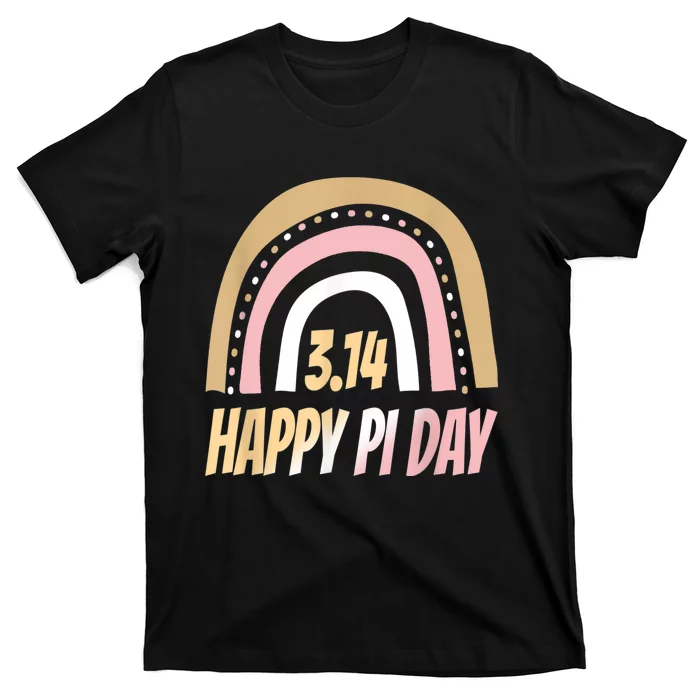 Happy Pi Day Mathematic Math Teacher Rainbow Pi Day Clothing T-Shirt