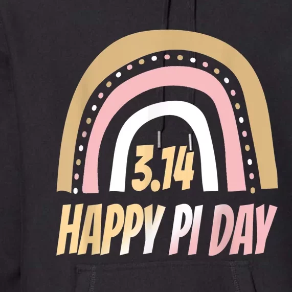 Happy Pi Day Mathematic Math Teacher Rainbow Pi Day Clothing Premium Hoodie