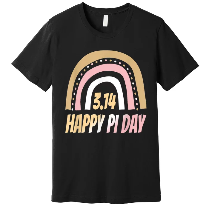 Happy Pi Day Mathematic Math Teacher Rainbow Pi Day Clothing Premium T-Shirt