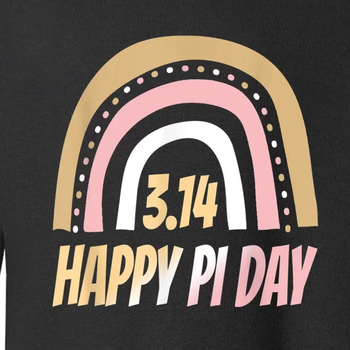 Happy Pi Day Mathematic Math Teacher Rainbow Pi Day Clothing Toddler Sweatshirt