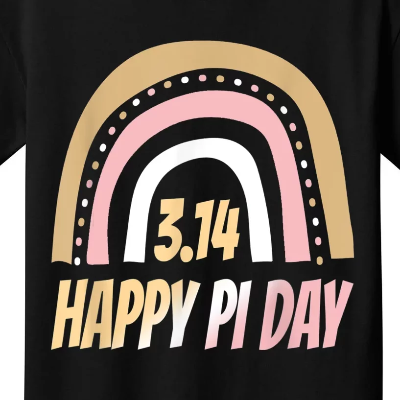 Happy Pi Day Mathematic Math Teacher Rainbow Pi Day Clothing Kids T-Shirt