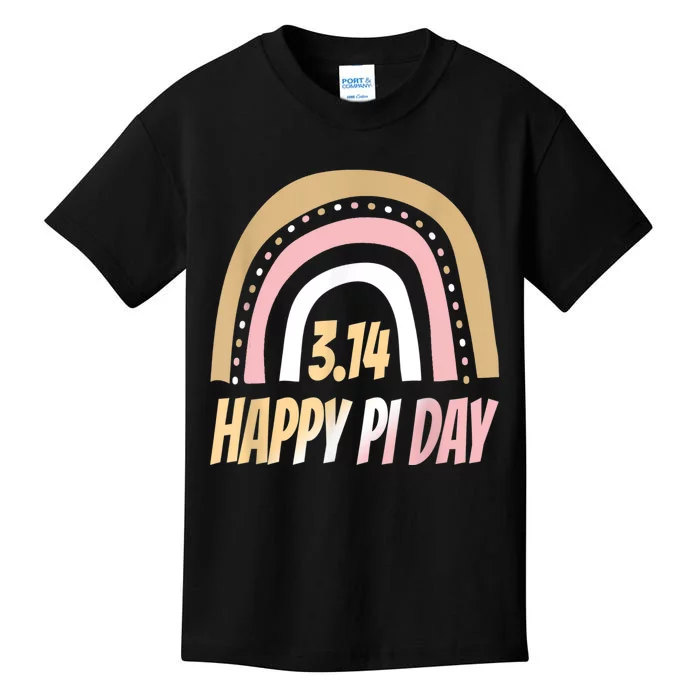 Happy Pi Day Mathematic Math Teacher Rainbow Pi Day Clothing Kids T-Shirt