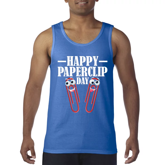 Happy Paperclip Day 29th May Paperclip Day Costume Gift Tank Top