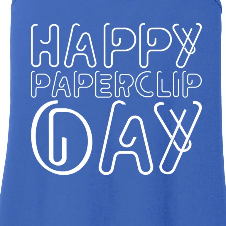 Happy Paperclip Day 29th May Paperclip Day Outfit Gift Ladies Essential Tank