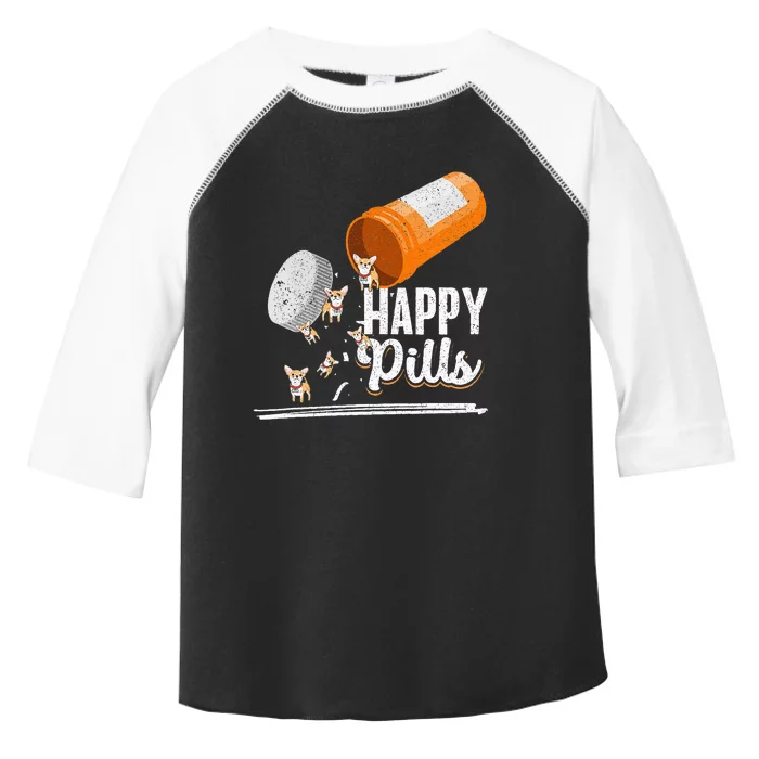 Happy Pills Dog Lover Chihuahua Dog Owner Ideas Toddler Fine Jersey T-Shirt