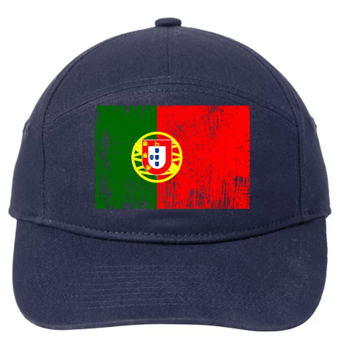 Happy Portugal Day Distressed Portugal Flag 7-Panel Snapback Hat