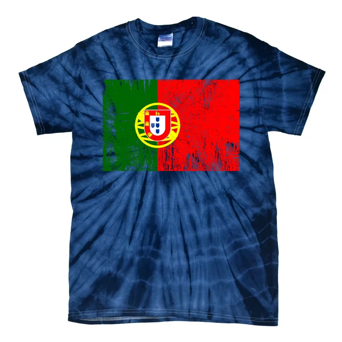 Happy Portugal Day Distressed Portugal Flag Tie-Dye T-Shirt