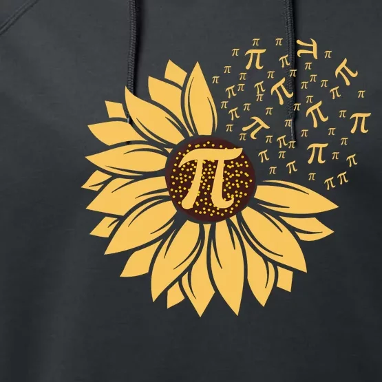 Happy Pi Day Sunflower Lovers Performance Fleece Hoodie