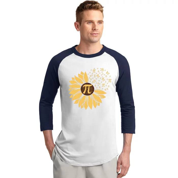 Happy Pi Day Sunflower Lovers Baseball Sleeve Shirt