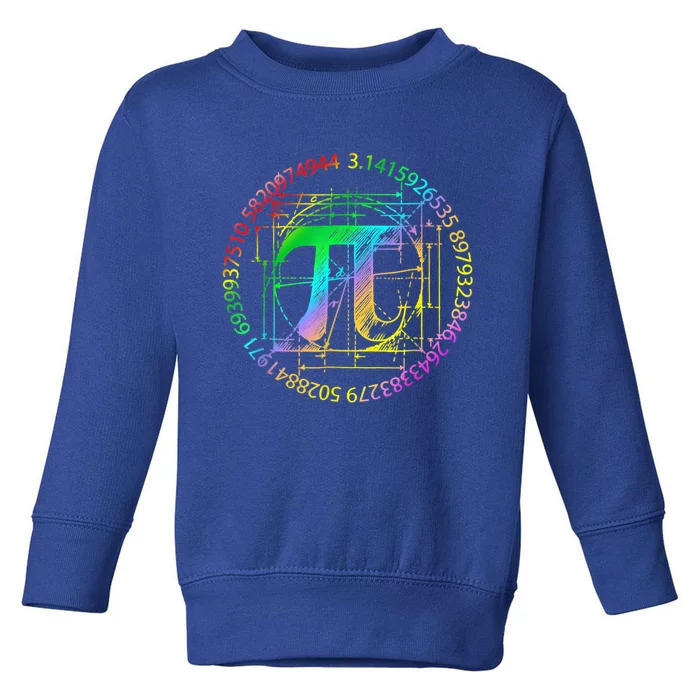 Happy Pi Day Gift 3.14 Pi Mathematic Math Teacher Gift Toddler Sweatshirt