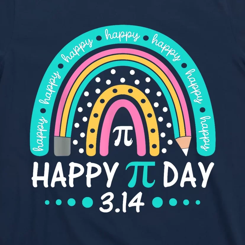 Happy Pi Day Mathematic Math Teacher Gift Rainbow T-Shirt