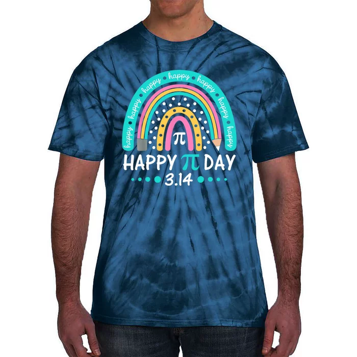 Happy Pi Day Mathematic Math Teacher Gift Rainbow Tie-Dye T-Shirt